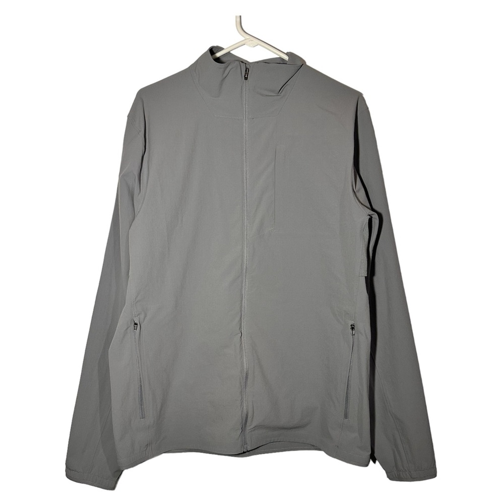 Lululemon Men’s Expeditionist Jacket Running Mesh Chambray Gray Full Zip Large